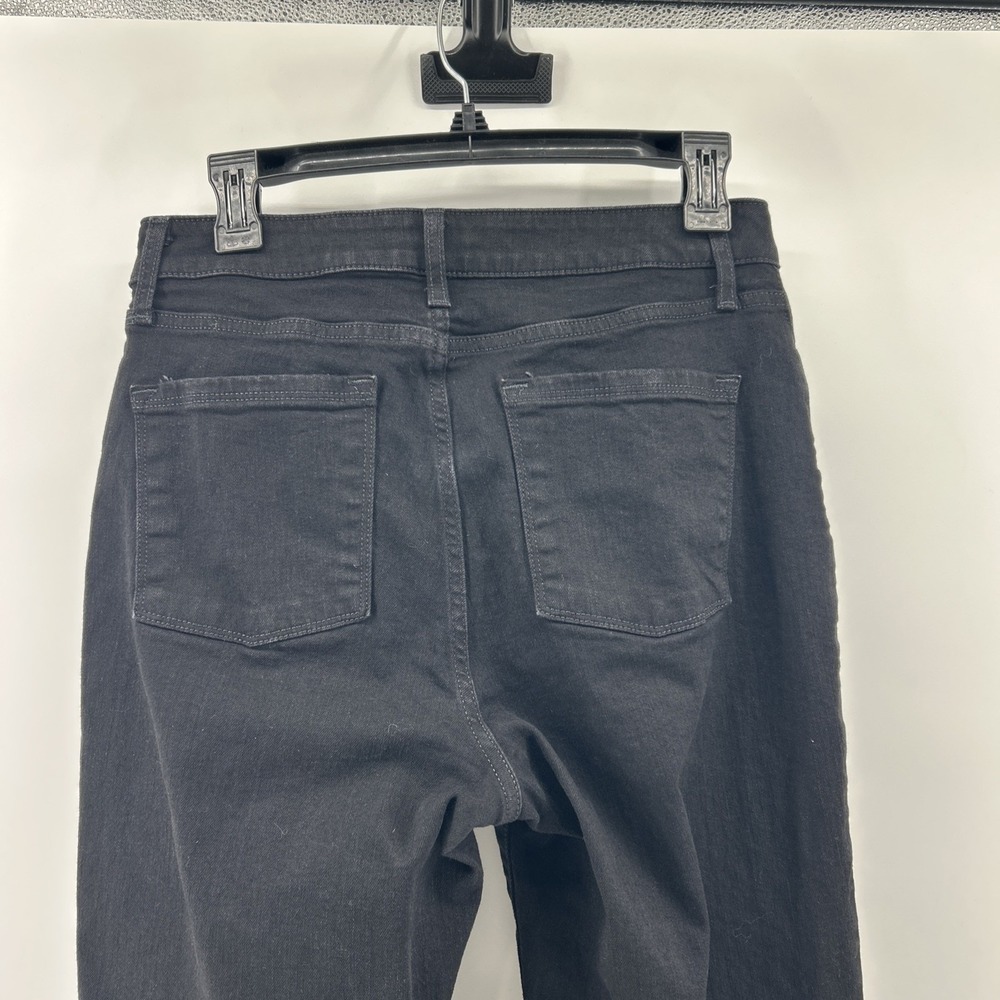 L.L.Bean Jeans Women's 10 Black Straight High Rise Classic Fit Denim Casual Mom - Picture 3 of 13